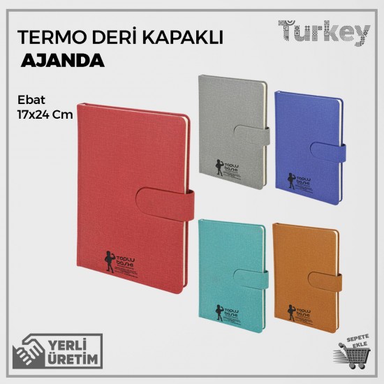 Termo Deri Kapaklı Kişiye Özel Ajanda